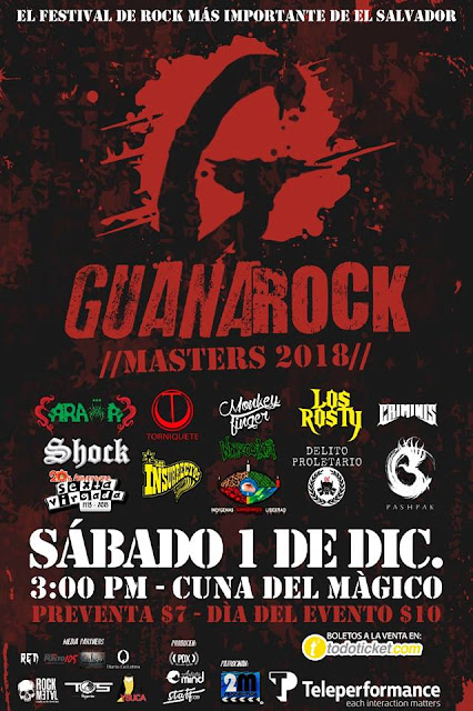Rock Del Mundo Entero: CONCIERTO - San Salvador, El Salvador (2018)