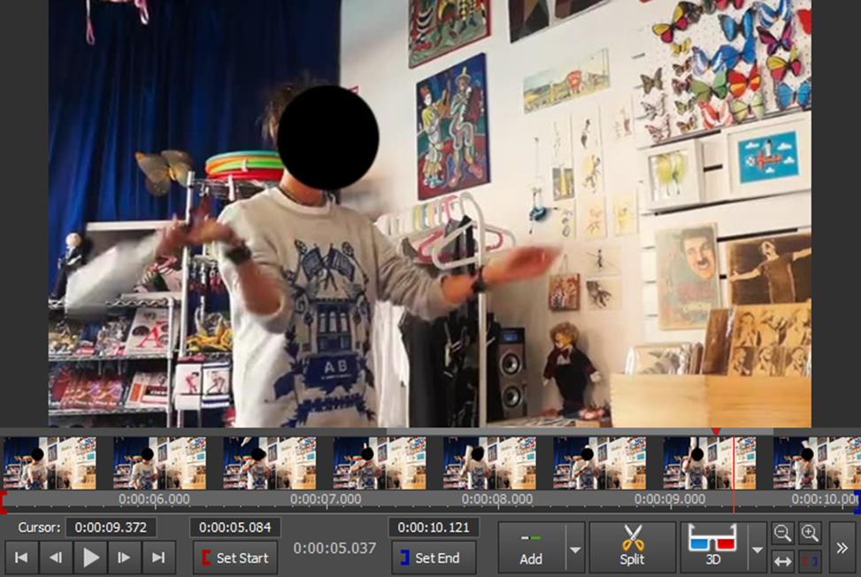 how to blur a face in wondershop video editor