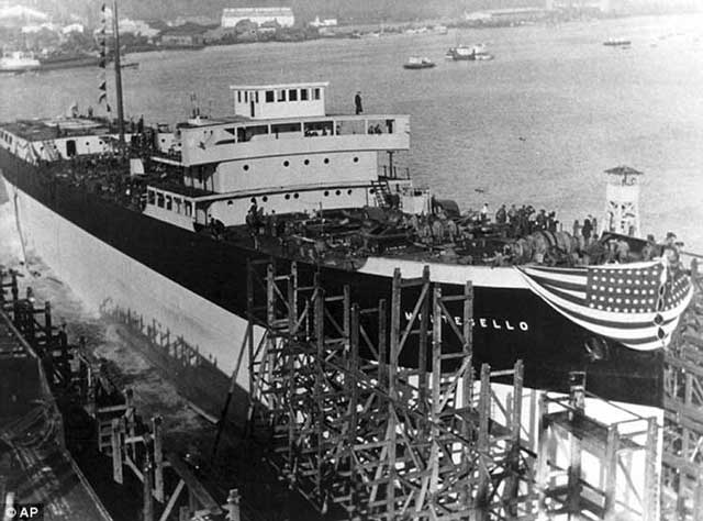 SS Montebello, sunk on 23 December 1941 worldwartwo.filminspector.com