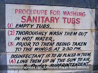 Sanitary yard procedure sign, No.2 Division, Boggo Road, Brisbane, 2005.
