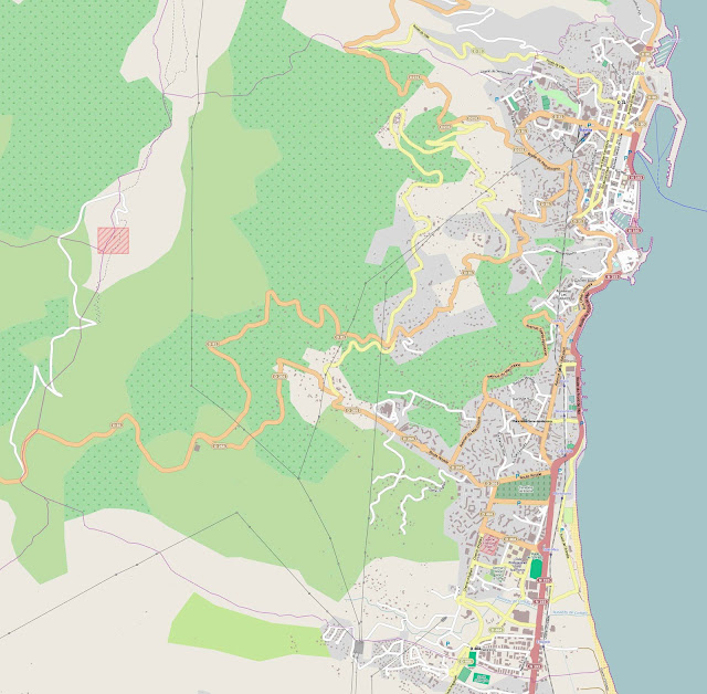 Mapa de Bastia - Córsega - França