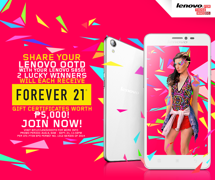 Lenovo S850 and Forever 21 OOTD selfie contest