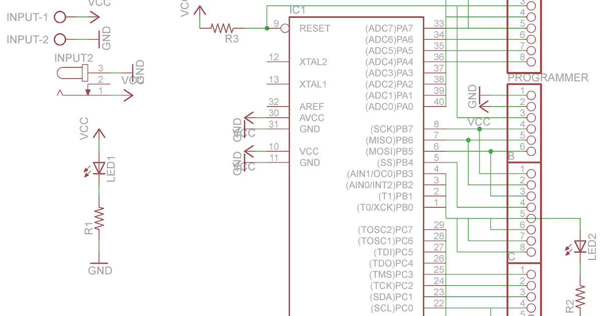Amr M. Elsayed's Personal Blog: ATmega16 small development board "PCB"