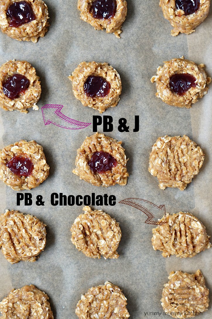 Breakfast Cookies These breakfast cookies can be made two ways! Peanut butter oatmeal breakfast cookies with jam or with a chocolate drizzle.