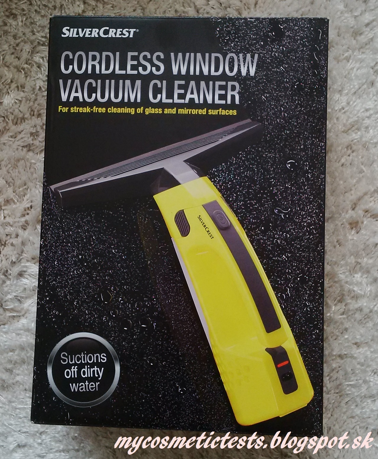 Čistič okien a zrkadiel SilverCrest Cordless Window Vacuum Cleaner My Cosmetic Tests