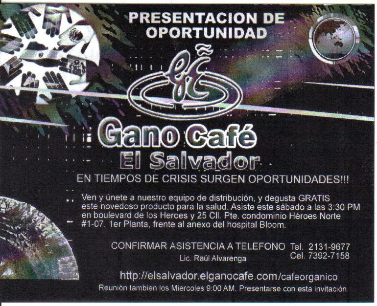 CAFE GANO EL SALVADOR
