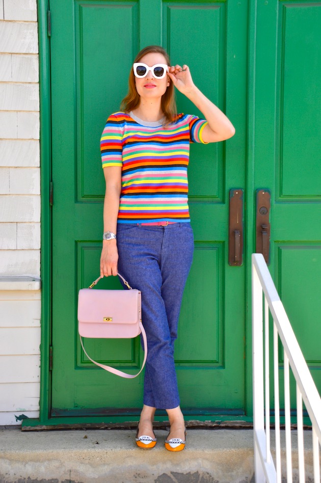 Hello Katie Girl: Rainbow Pom Pom Sweater
