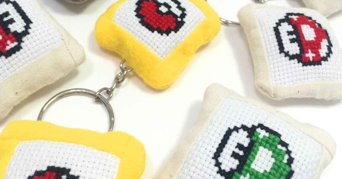 Ria Art Cross Stitch Fan Art Keychains