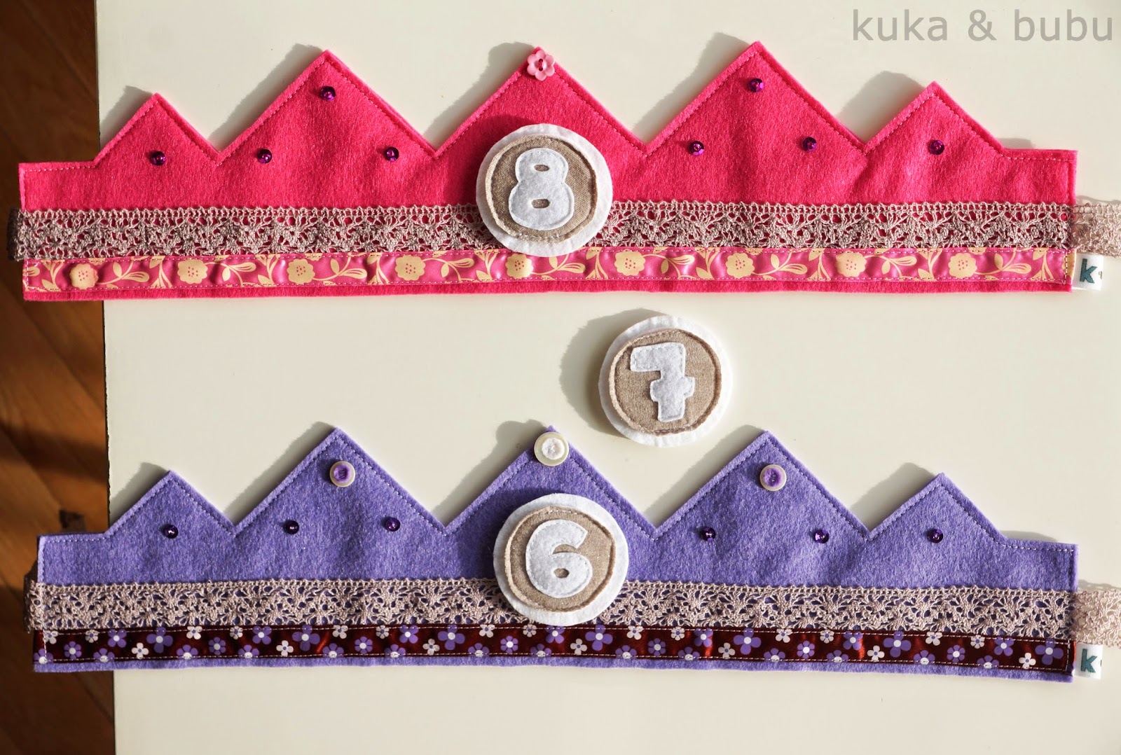 kuka and bubu: More Birthday Crowns! - Más coronas de cumpleaños! (free  pattern & tutorial)