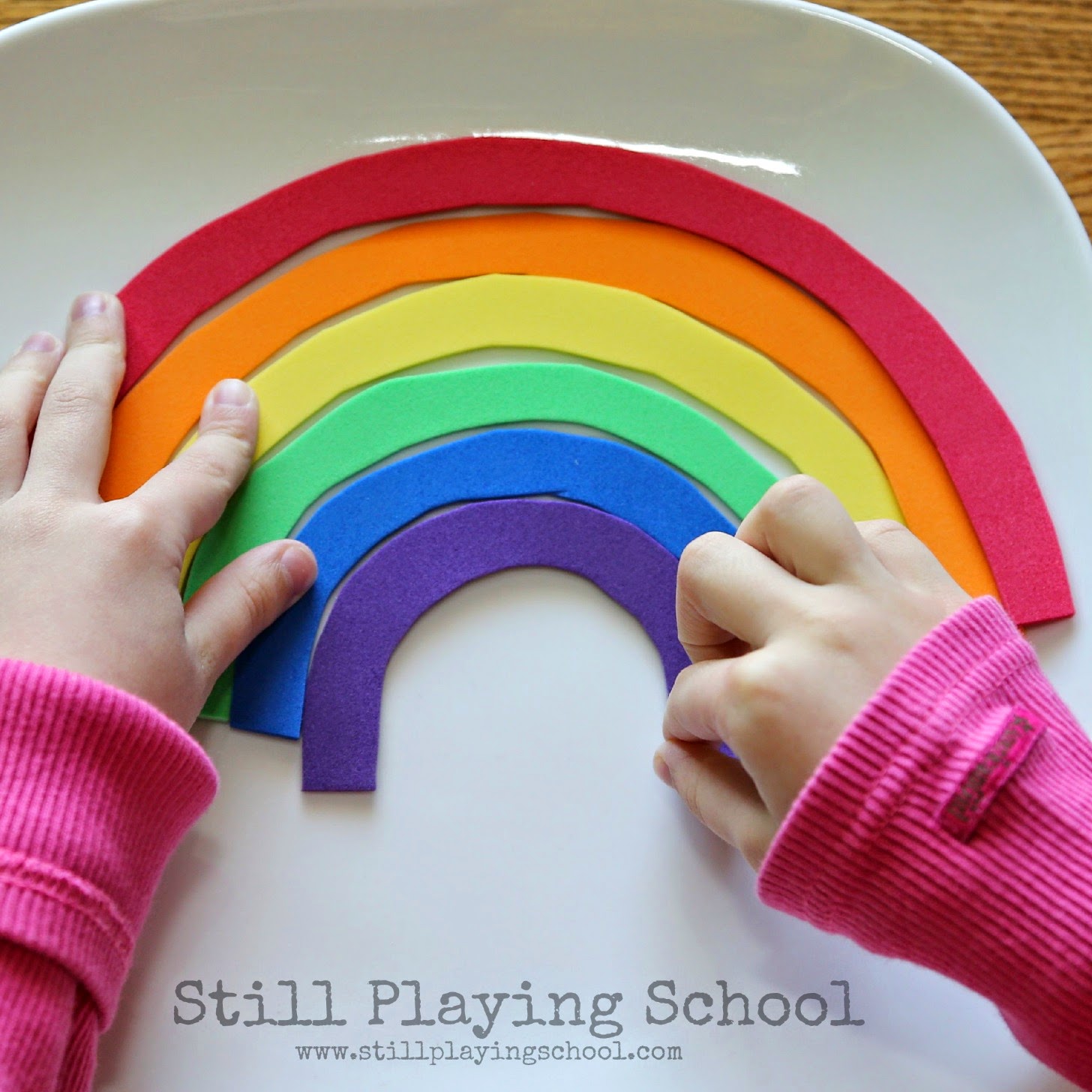 Rainbow Name Puzzles for Kids Still Playing School