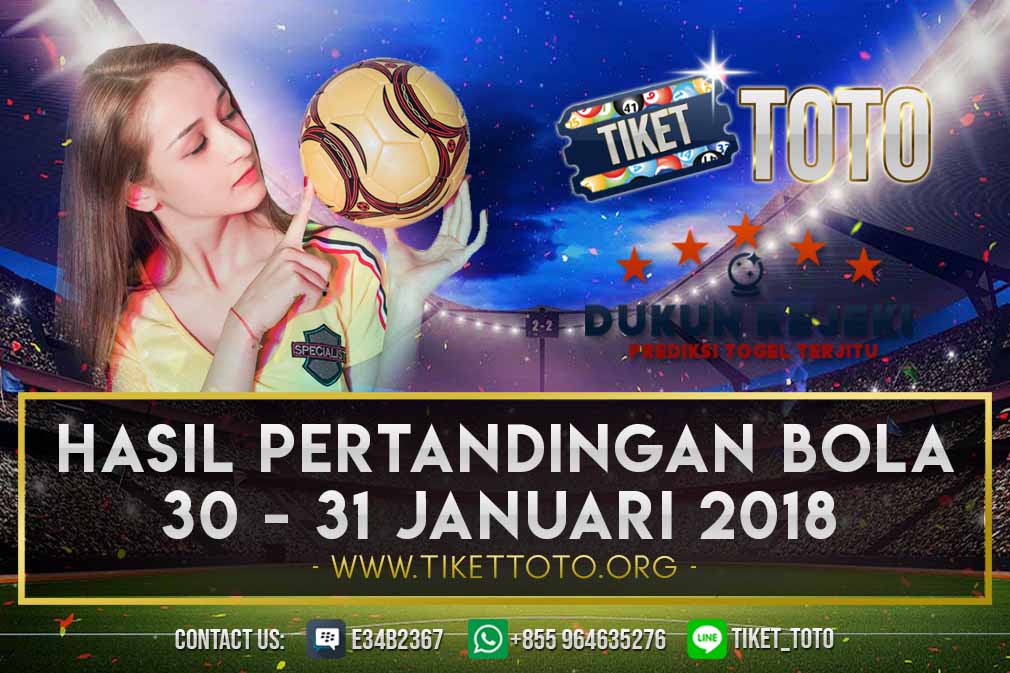 HASIL PERTANDINGAN BOLA 30 – 31 JANUARI 2019