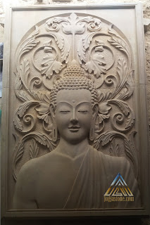 Relief Budha Relief dari batu alam paras jogja motif budha