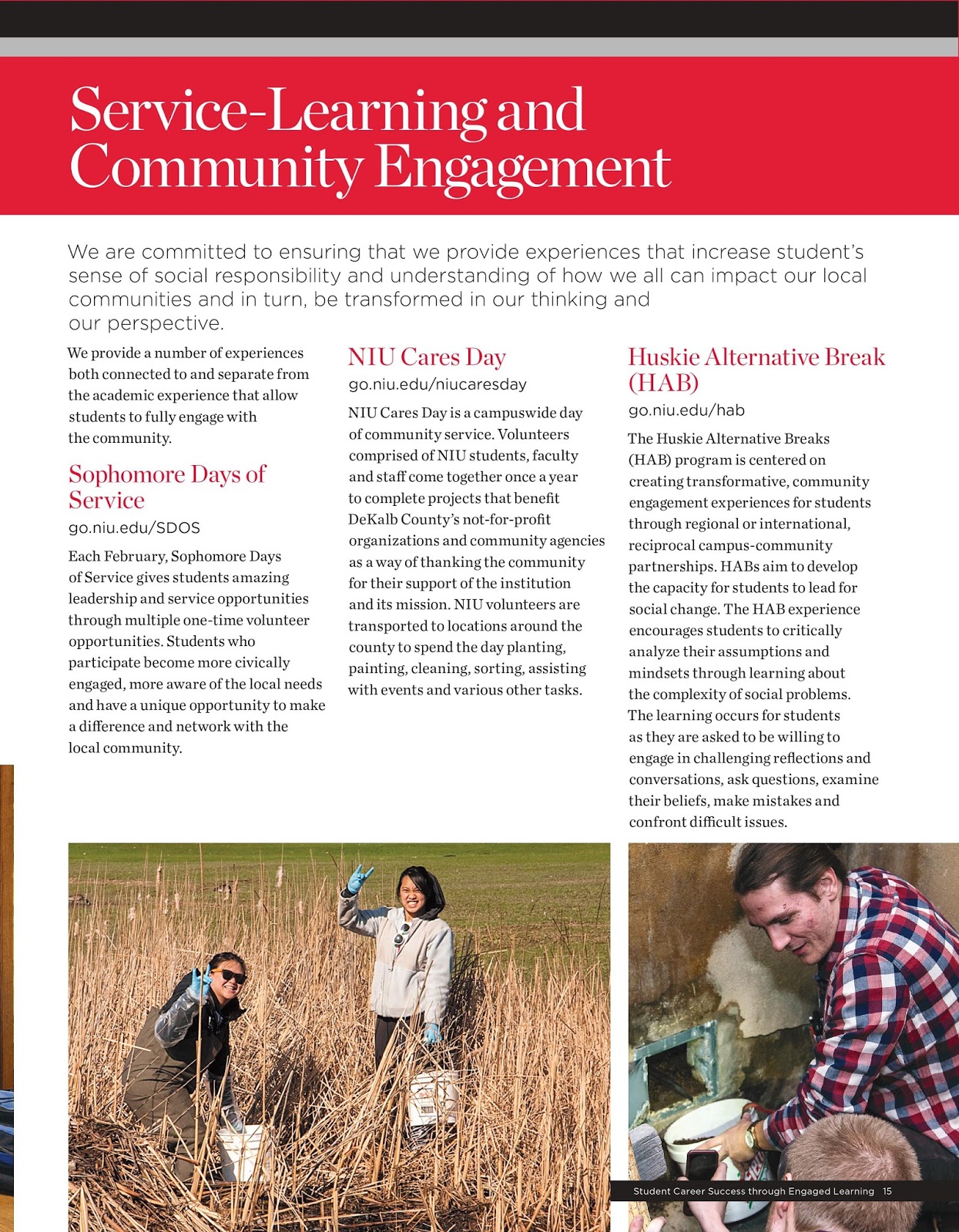 Environmental Studies Student News NIU Engage Booklet
