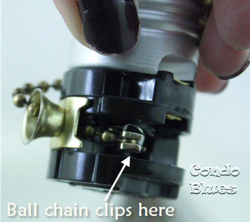 how to repair a ball chain lamp socket