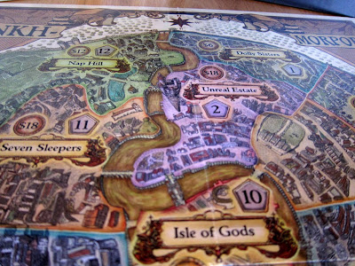 Discworld: Ankh-Morpork - A close up of part of the board