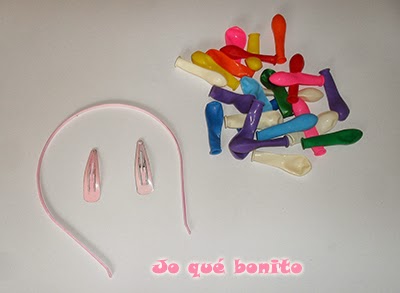 Diadema y horquilla con globos