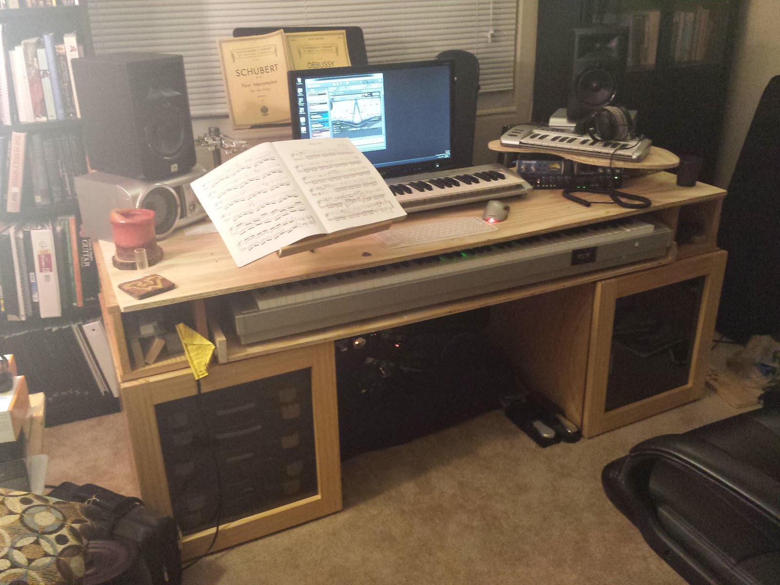 Projects: Studio Desk with 88-Key Keyboard Tray