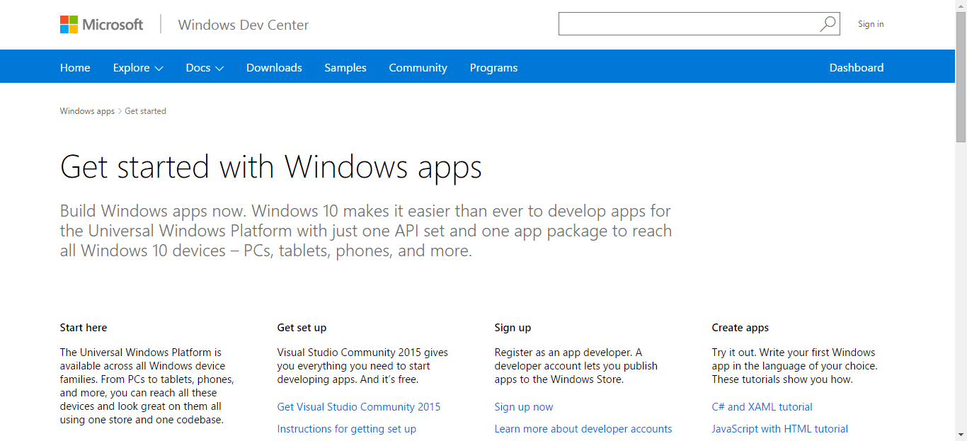 Official Microsoft Tutorial And Help Pages For Windows 10 IT Pros and Developers Productivity