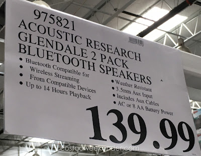 Deal for the Acoustic Research Glendale Bluetooth Speakers at Costco