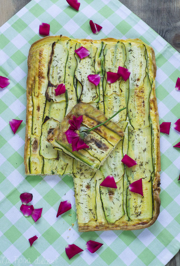 Quiche ligera de calabacín y queso fresco {sin lactosa} La Rosa dulce