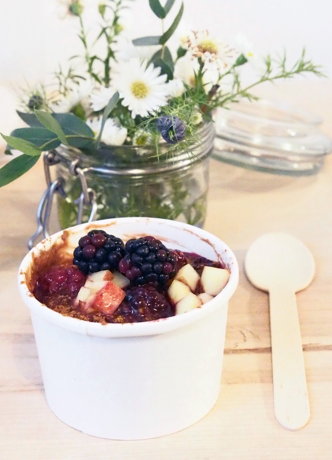 bowl of porridge with berries