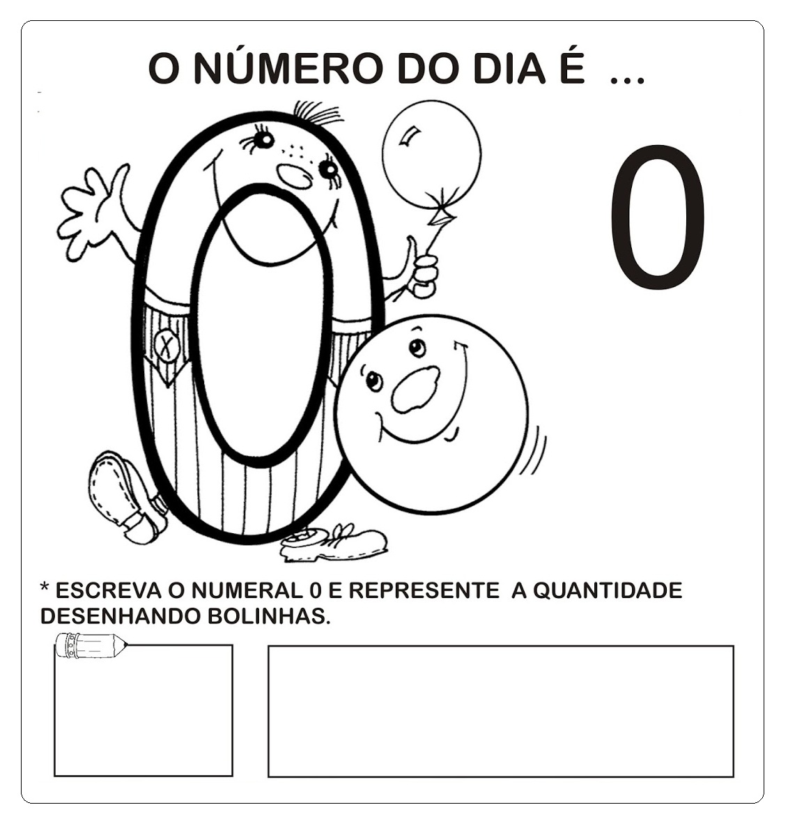 clube da cor atividades escolares atividades com o nÚmero zero