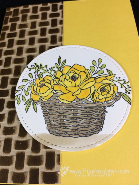 Basket Weave Folder, Blossoming Basket, Emboss and ink, Frenchiestamps, Stampin'Up!,