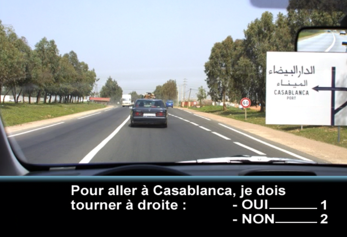QUESTION 1 : AUTOROUTES - Code Rousseau Maroc 2021