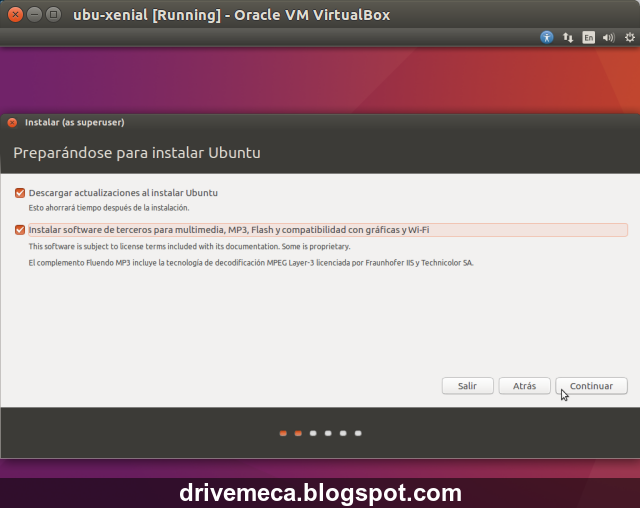 DriveMeca instalando Linux Ubuntu Xenial Xerus 16.04 LTS paso a paso