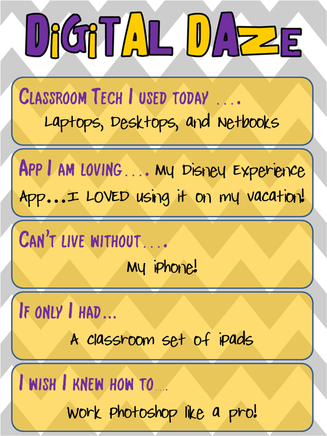 Techie Teacher Tales: Digital Daze Linky Party