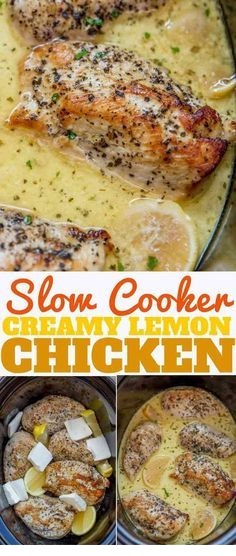 Slow Cooker Creamy Lemon Chicken
