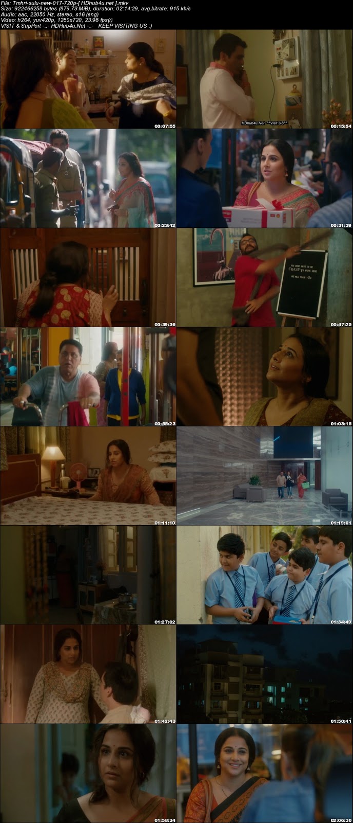 Tumhari Sulu 2017 Hindi Movie 480p HDRip 350Mb Download