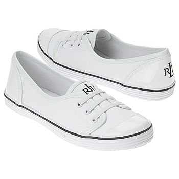 white canvas running shoes