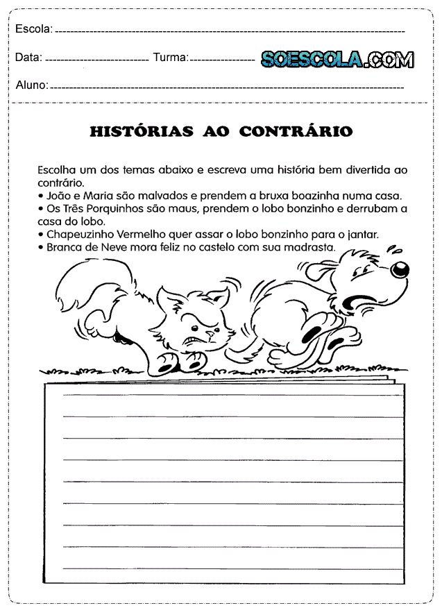 Atividades de produção de texto 3º Ano — SÓ ESCOLA Atividades de produção de texto 3º Ano — SÓ ESCOLA
