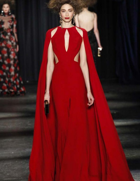 Women Fashion Girls Dress Naeem Khan Fall Winter 2016 2017 Rtw Nyfw