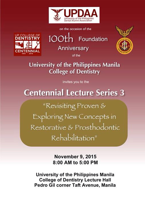 UPDAA and UP College of Dentistry Centennial Lecture 3