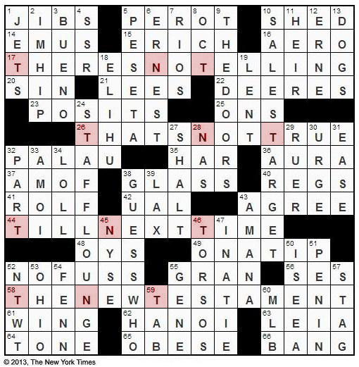 The New York Times Crossword in Gothic 06.05.13 — TNT