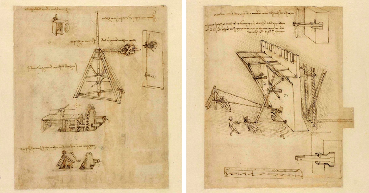 1,119 Pages Of Leonardo Da Vinci’s 'Codex Atlanticus' Are Now Available Online