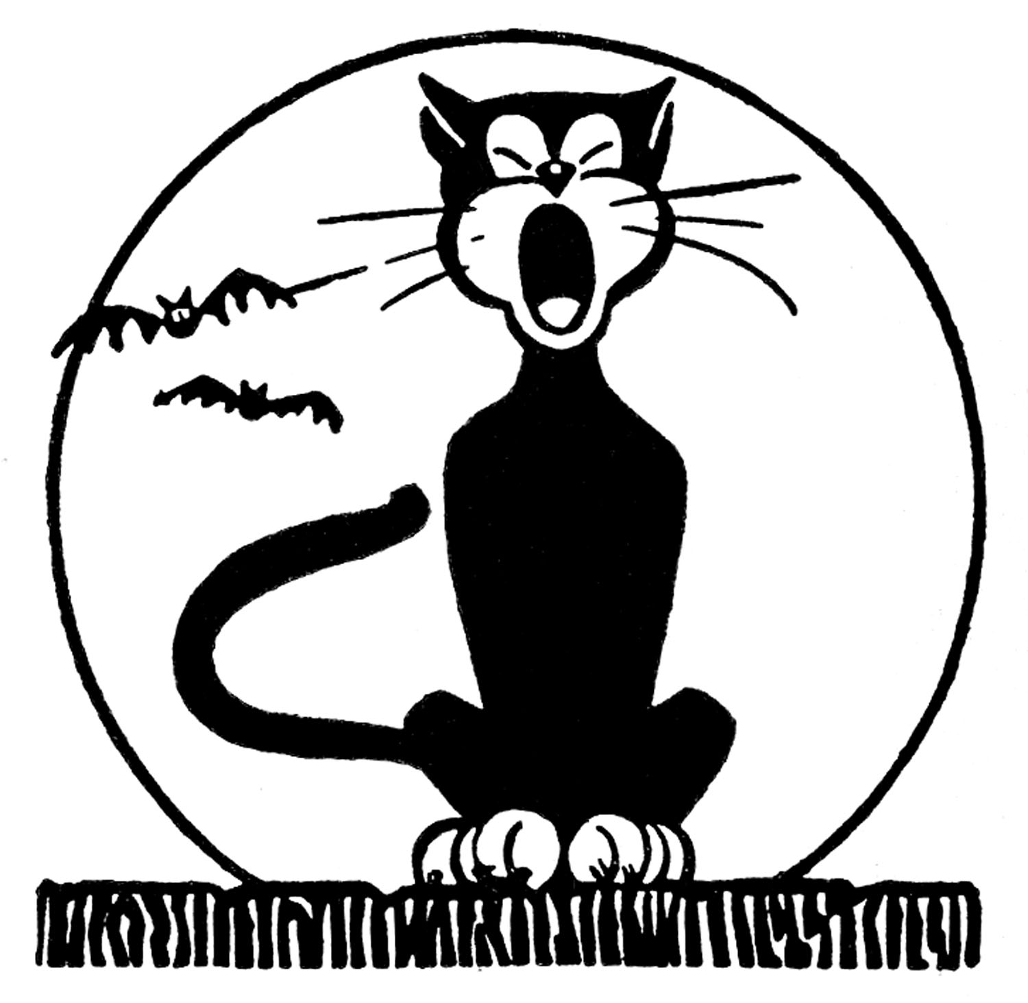 free clip art halloween black cat - photo #22