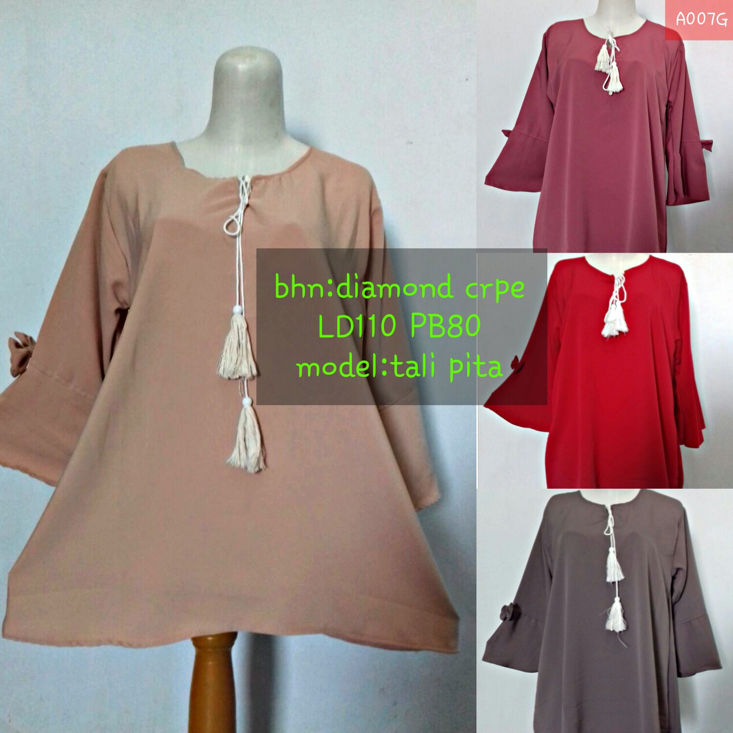 blus katun wanita polos dan motif terbaru Grosir Rok Panjang baju wanita baloteli