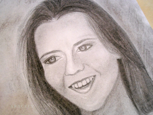 rostros femeninos carbon