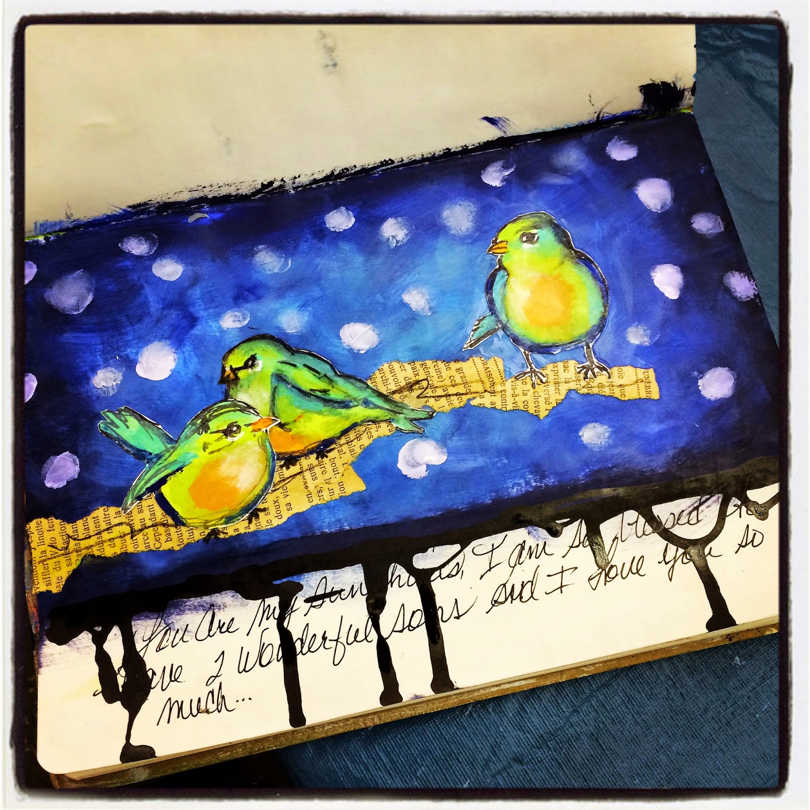 France Ringuette proCRAFTination blog: Art Journal Dina Wakley style