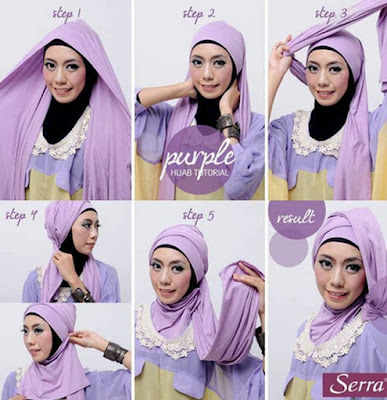 tutorial hijab pashmina sifon