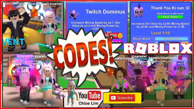 Chloe Tuber Roblox Mining Simulator 5 Codes Twitch Codes Big