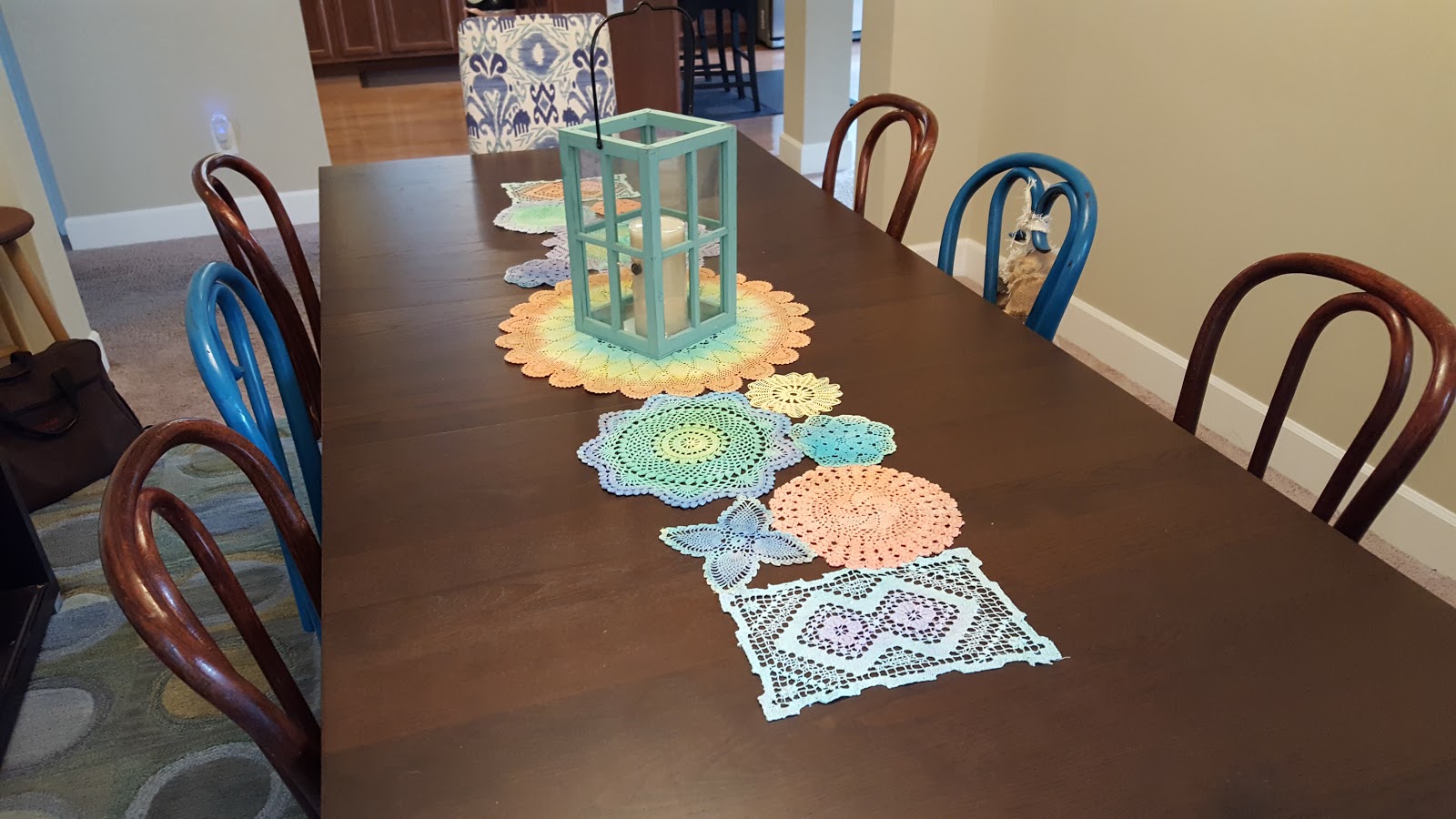 Dyed Vintage Doily Table Runner So Much To Make