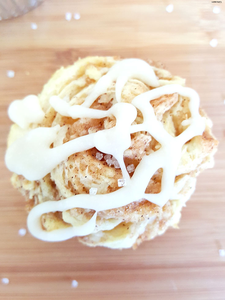 You won't find an easier gluten free cinnamon roll recipe... These are baked like muffins but taste like the real deal and have a delicious surprise ingredient! #IDelight