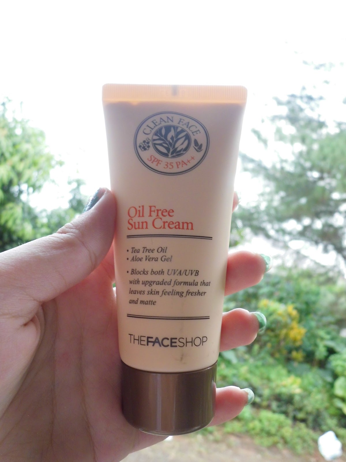 the face shop oil control sun cream