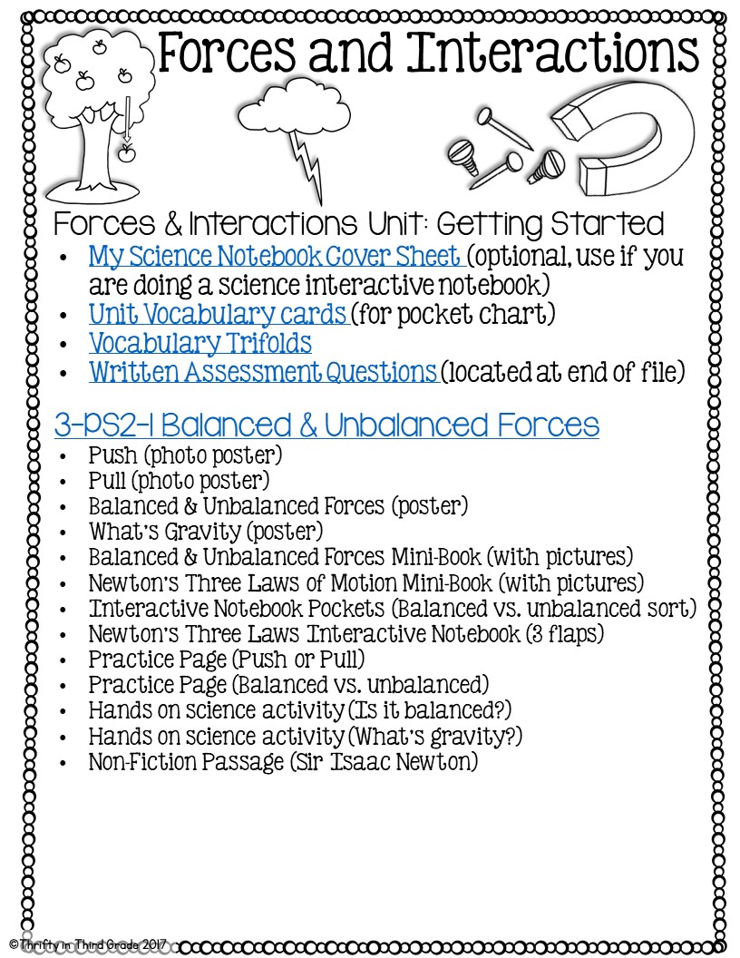 3rd Grade Forces and Interactions NGSS | Thrifty in Third Grade