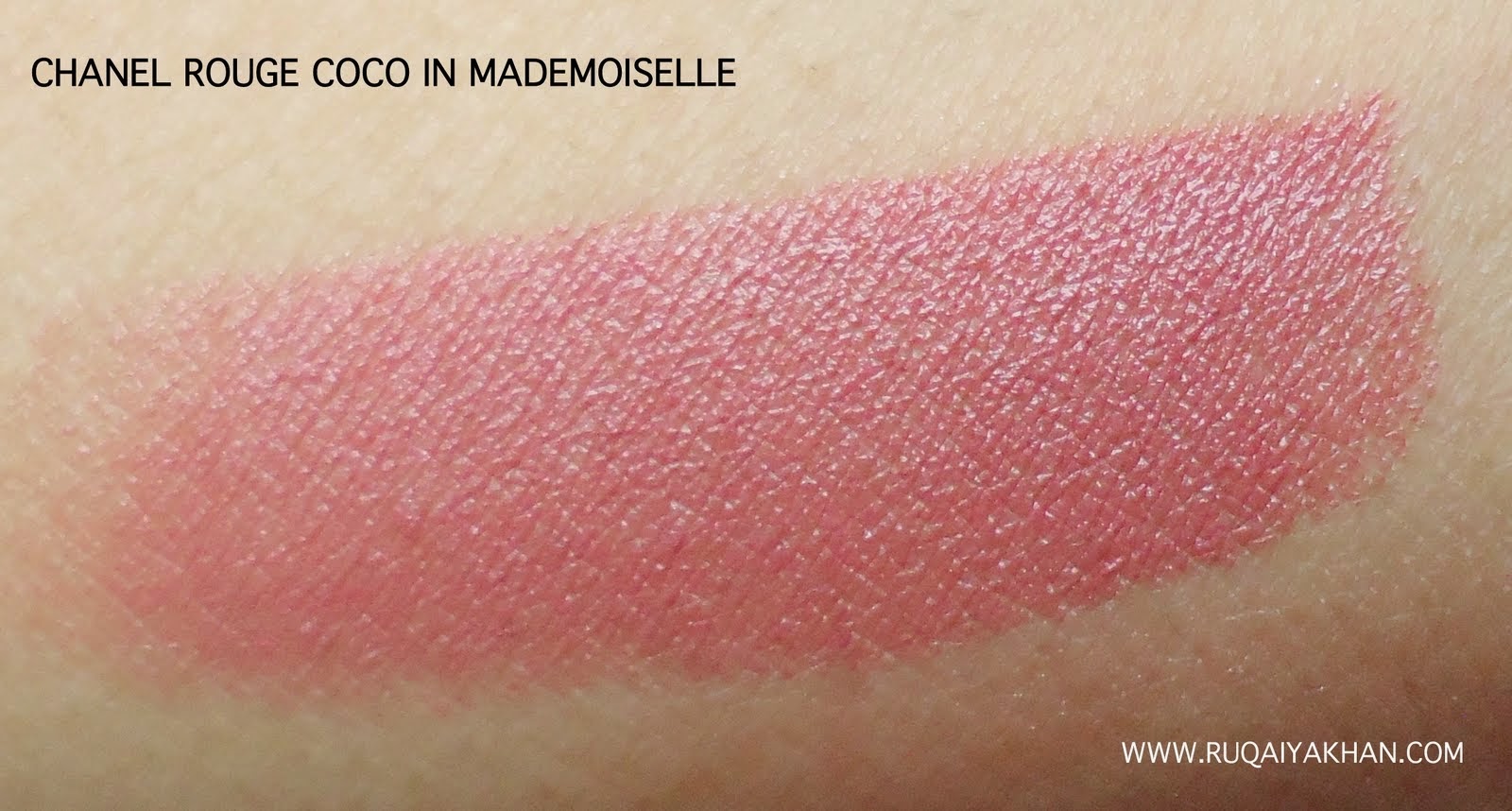 Ruqaiya Khan: CHANEL Rouge Coco Hydrating Creme Lip Color in Mademoiselle  05 - Review and Swatches