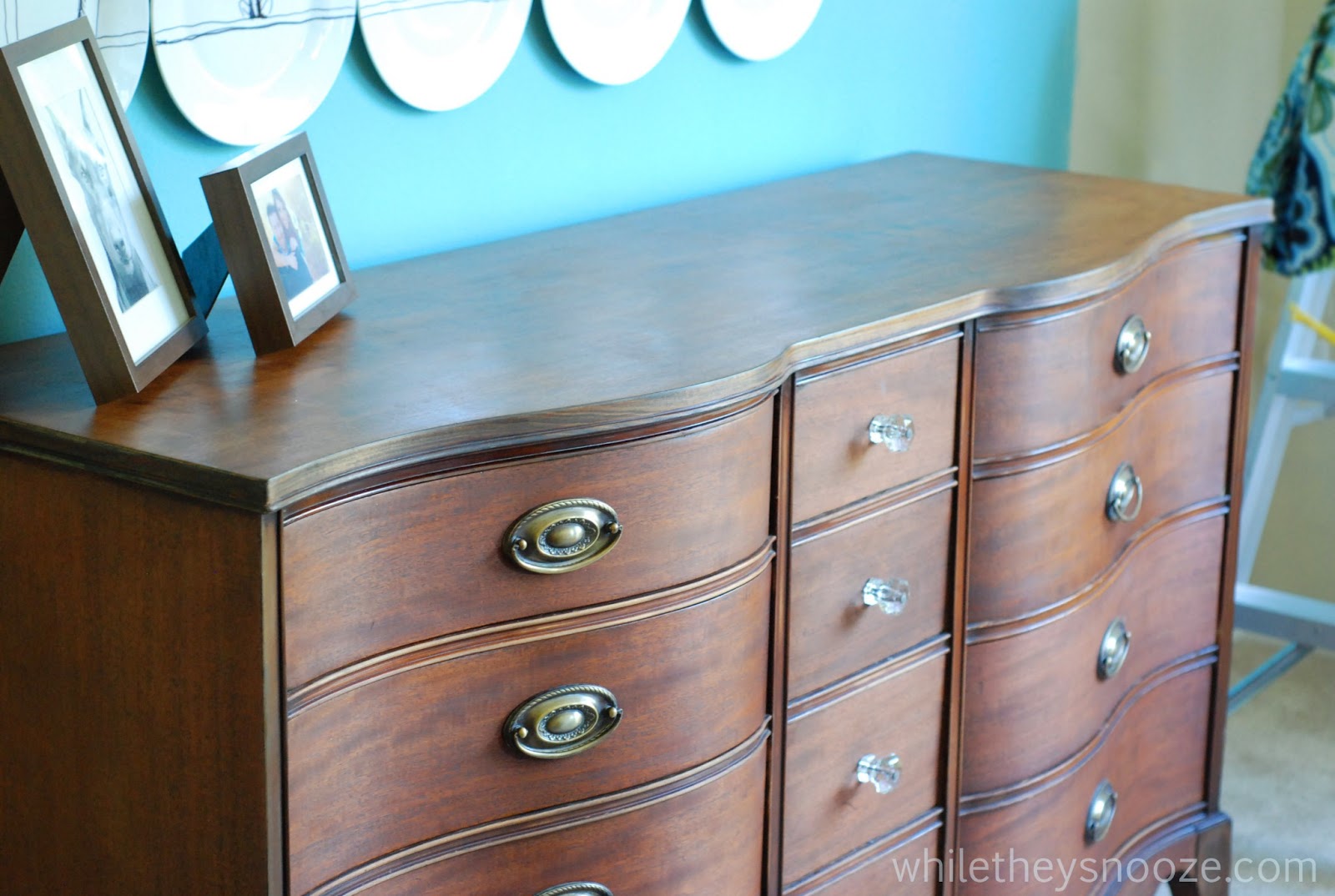 While They Snooze Refinishing Old Furniture Serpentine Dresser